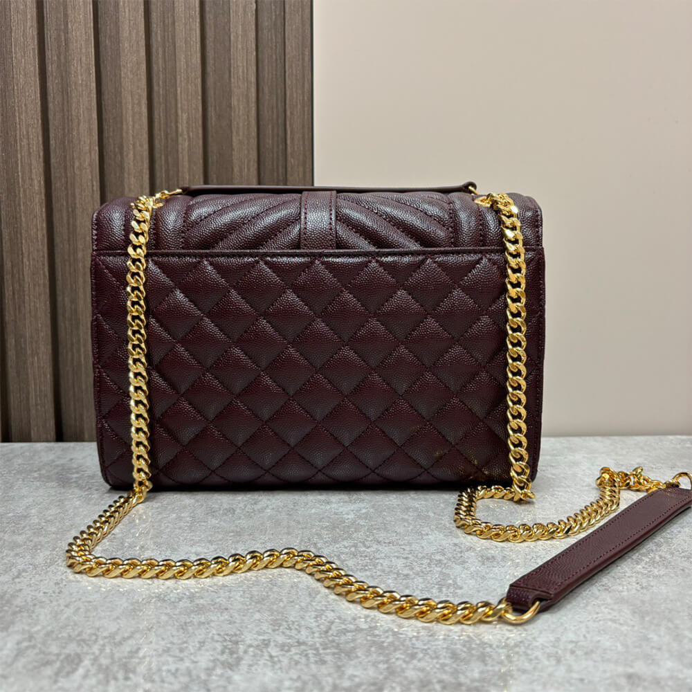YSL envelope medium in grained leather