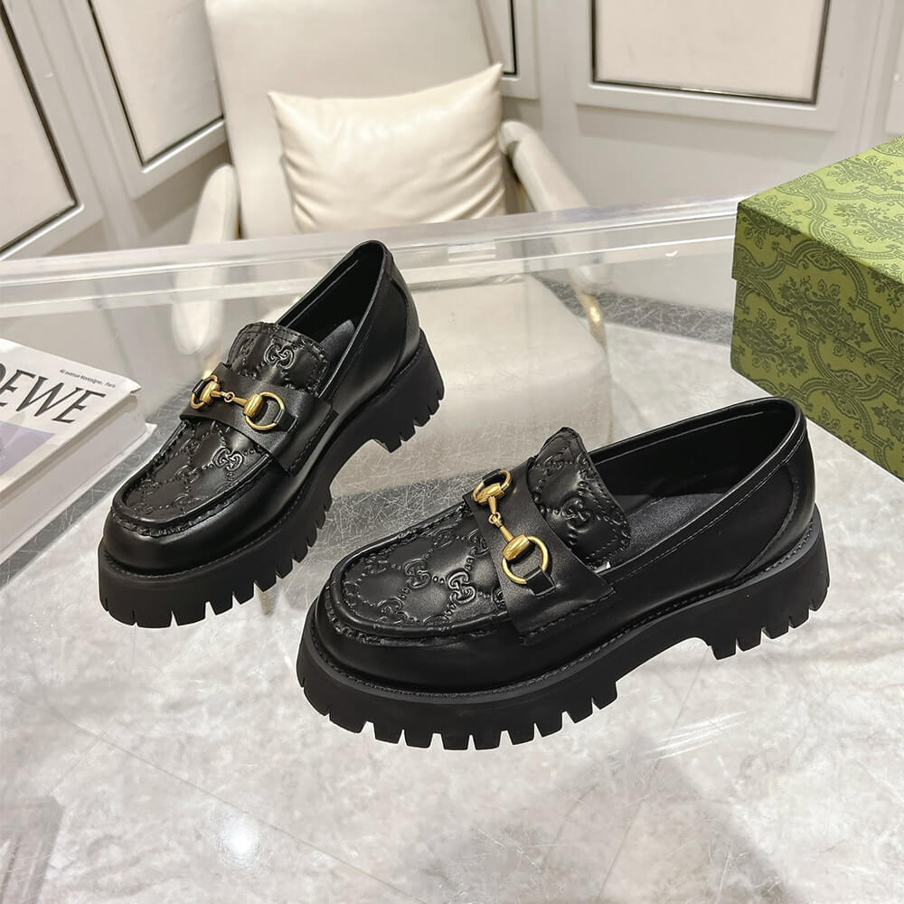 Gucci Women s Horsebit loafer with lug sole