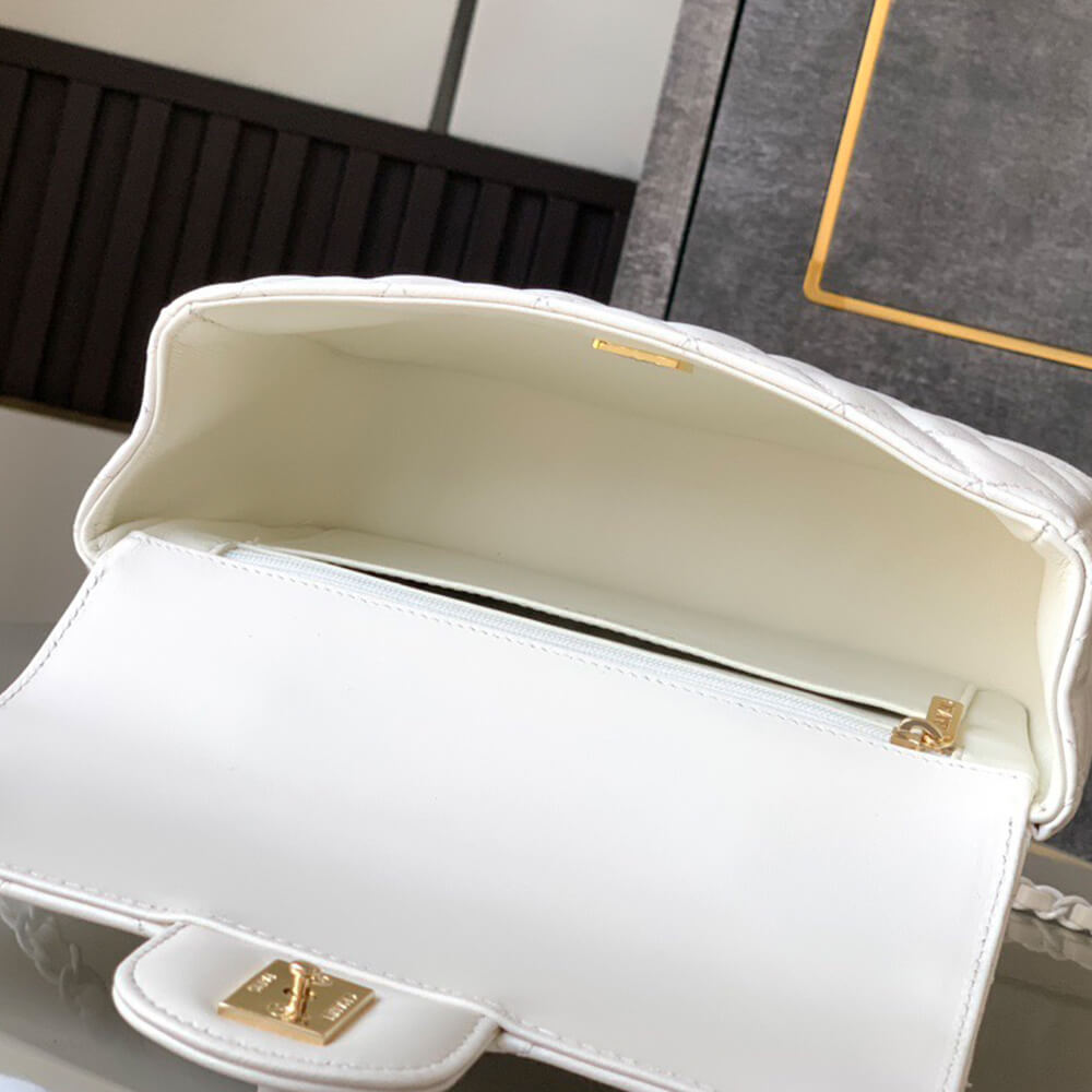 Chanel Mini Flap Bag with Top Handle(HIGH-END GRADE)