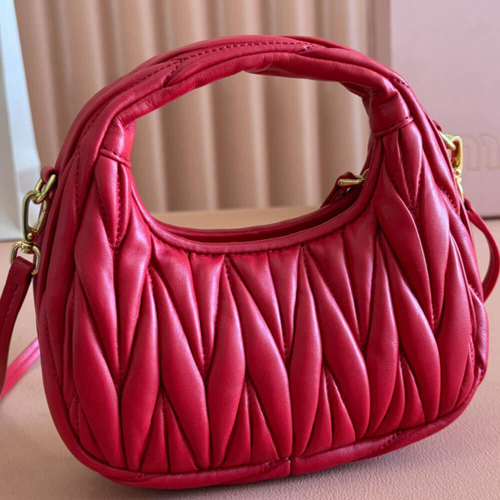Mini Wander matelasse nappa leather hobo bag(high-end grade)