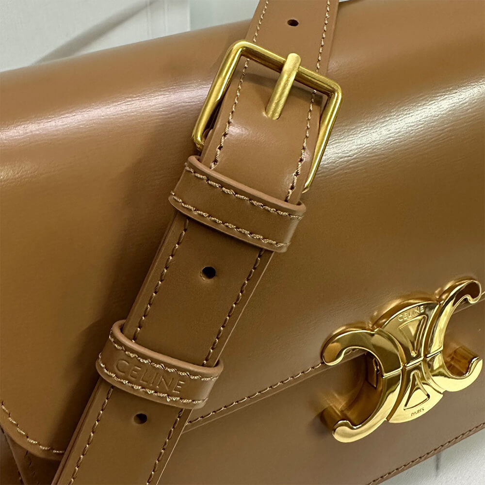 CELINE CLASSIQUE TRIOMPHE BAG in shiny calfskin(HIGH-END GRADE)