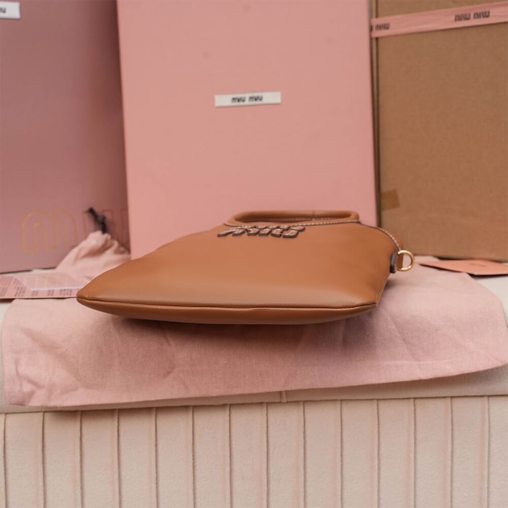 MIUMIU MINI IVY leather handbag(HIGH-END GRADE)