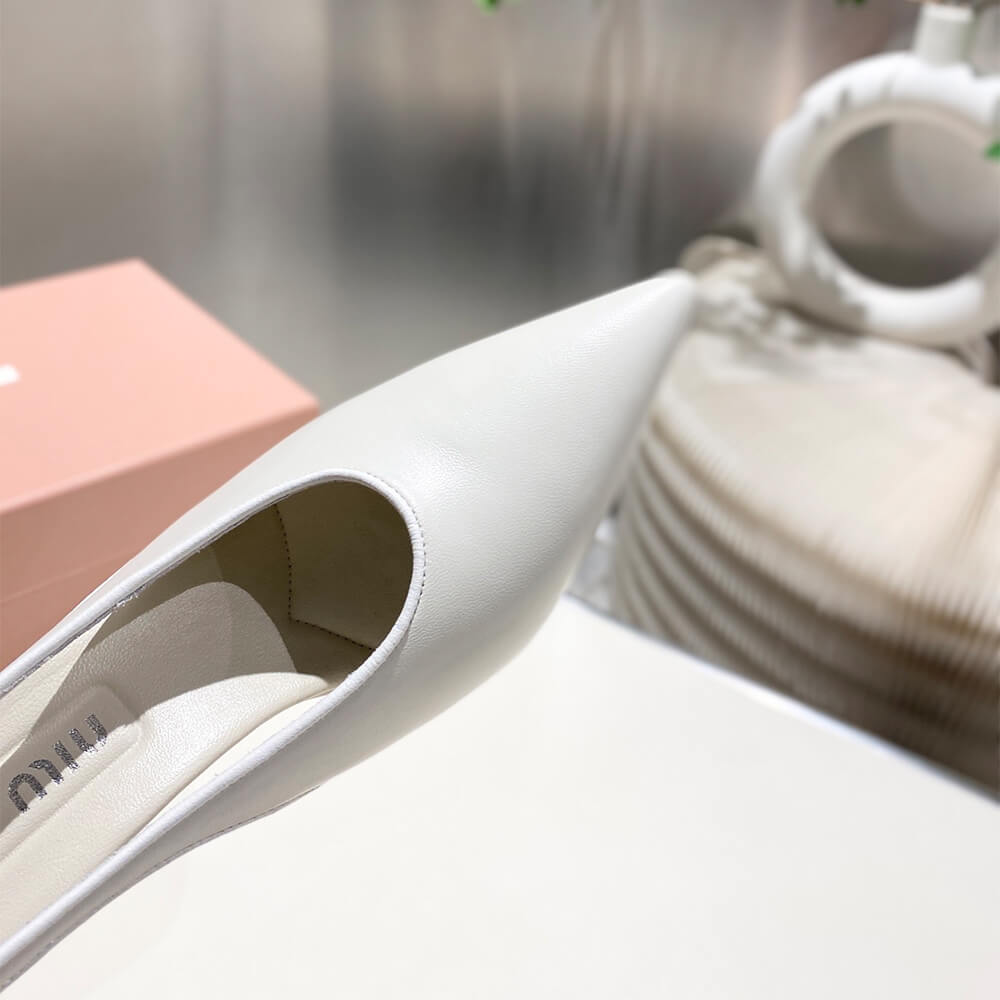 MiuMiu Nappa leather slingback pumps