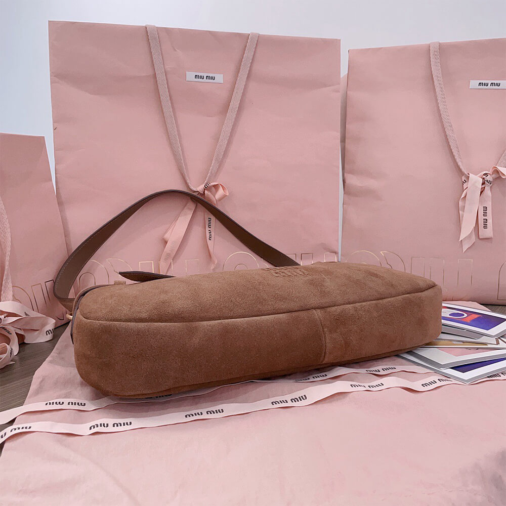 MIUMIU Medium Aventure suede bag(HIGH-END GRADE)