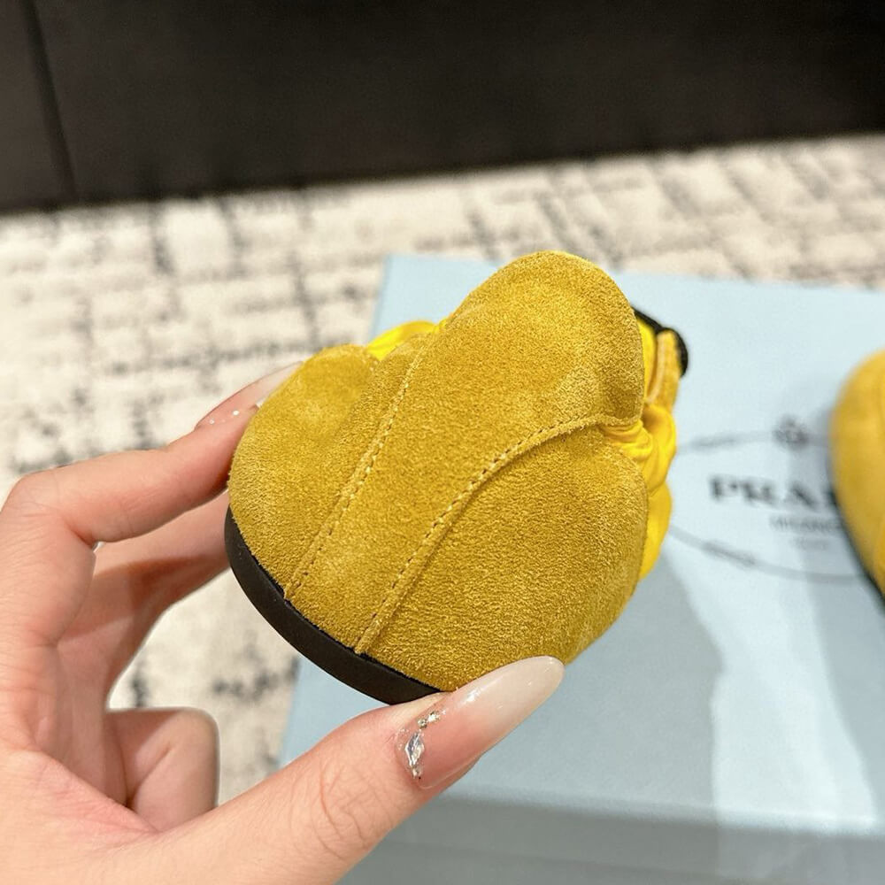 PRADA Collapse Re-Nylon and suede elasticized sneakers