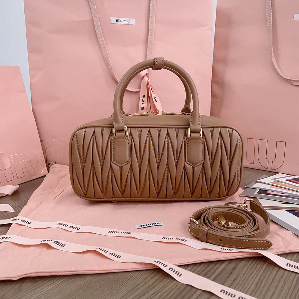 MIUMIU Large Arcadie matelasse nappa Bag(HIGH-END GRADE)