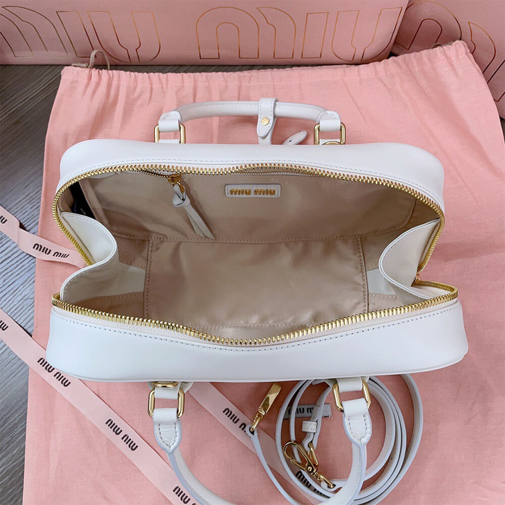 MIUMIU Large Arcadie Leather Bag(HIGH-END GRADE)