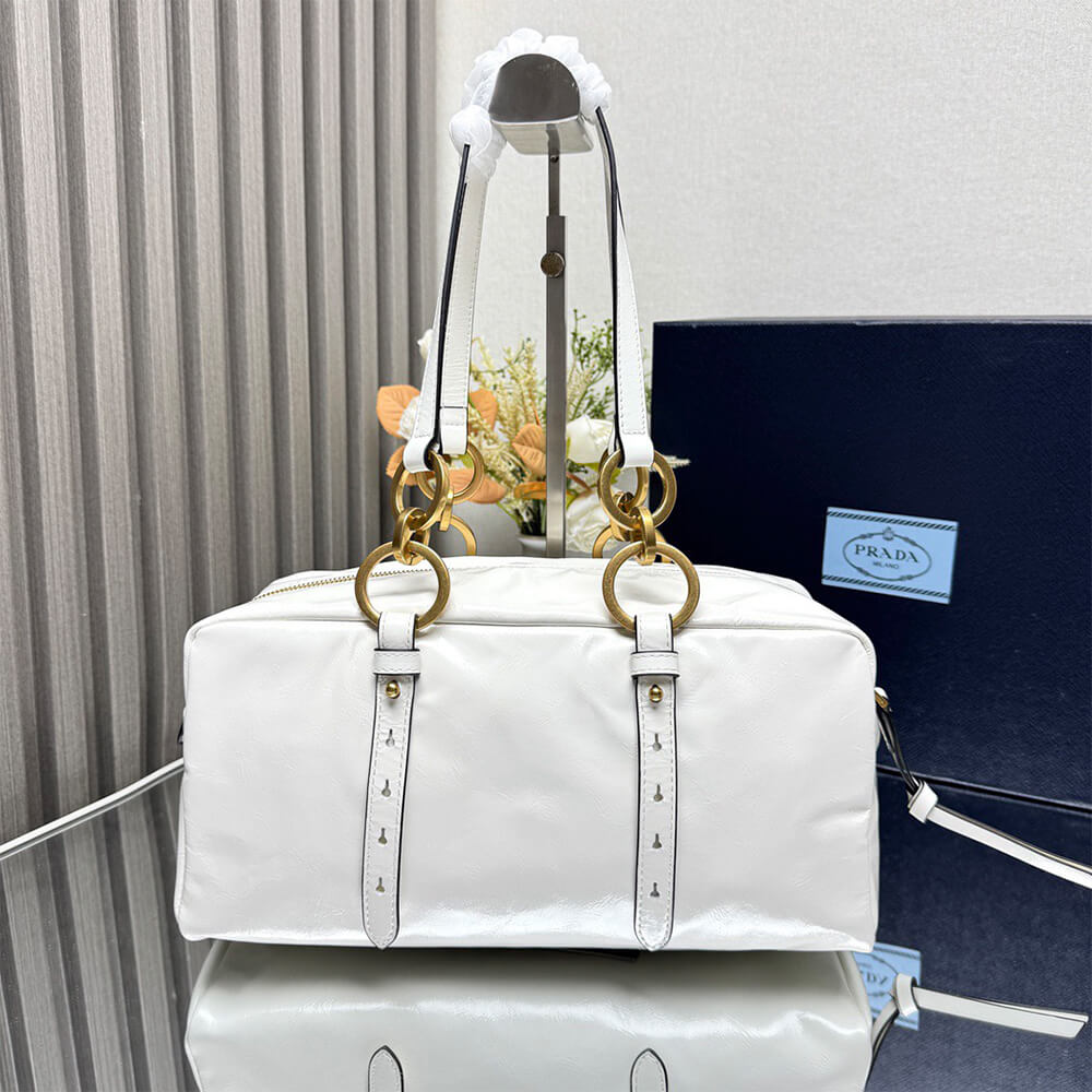 Prada Dangle medium leather top-handle bag(HIGH-END GRADE)