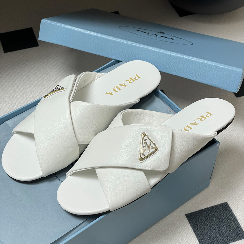 Prada Padded nappa leather slides