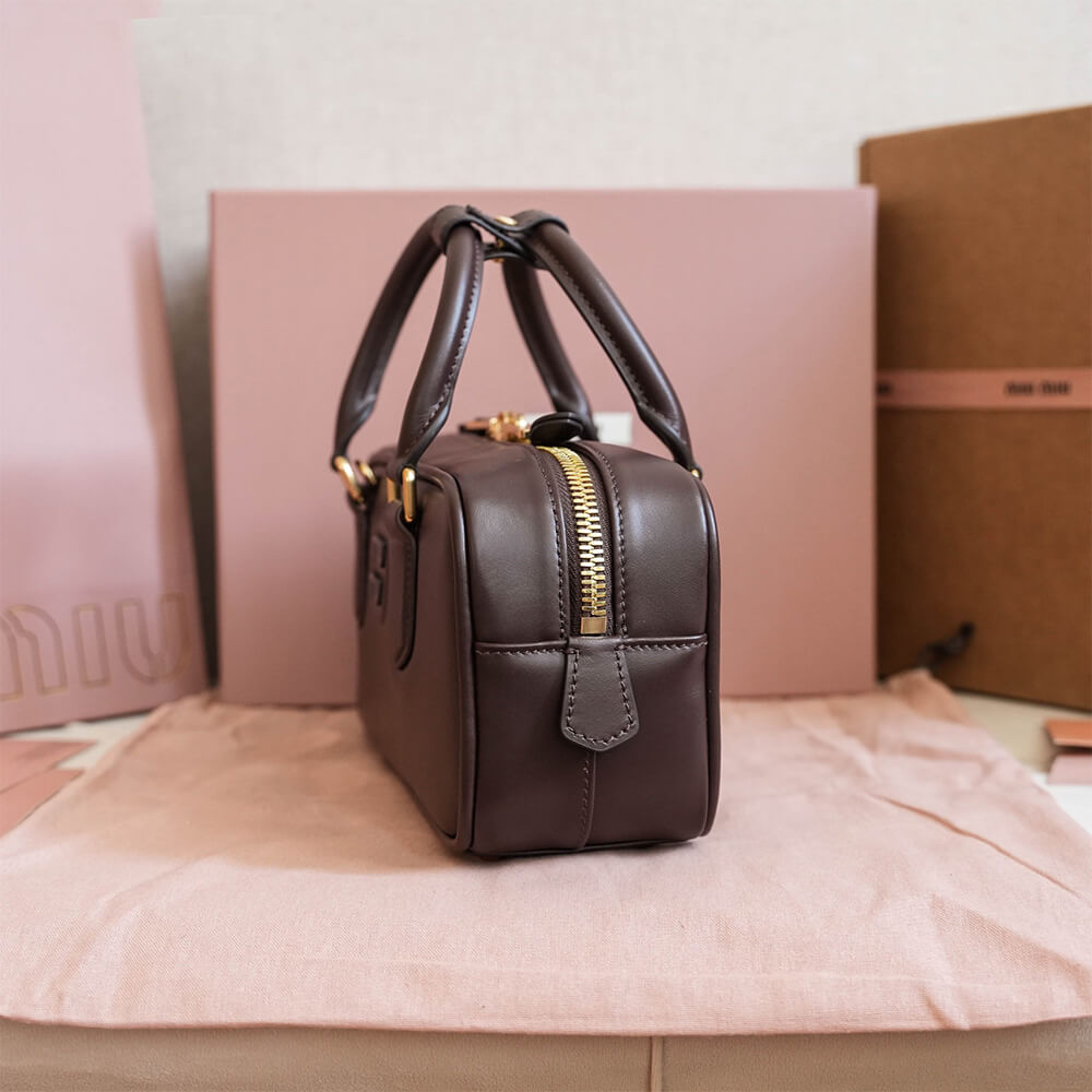 MIUMIU Medium Arcadie Leather Bag(HIGH-END GRADE)